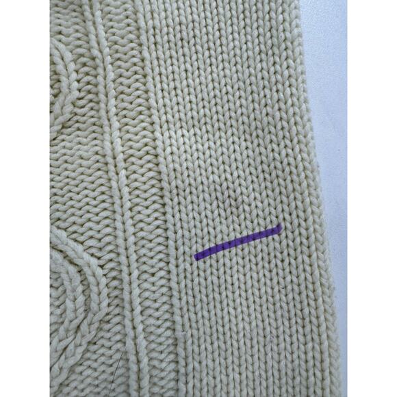 Lord & Taylor Vintage 1960s Men’s Cable Knit Fisherman Acrylic Sweater Large - Picture 11 of 11